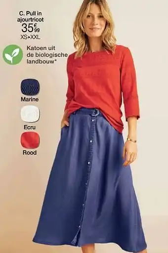 Damart Pull in ajourtricot aanbieding