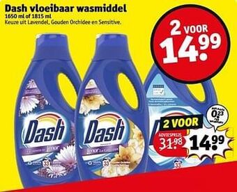 Kruidvat Dash vloeibaar wasmiddel aanbieding