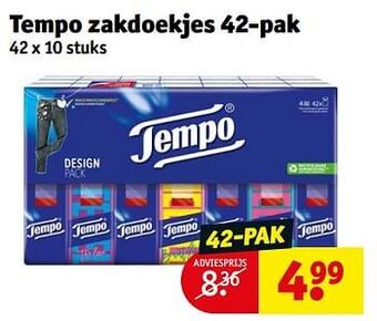 Kruidvat Tempo zakdoekjes aanbieding