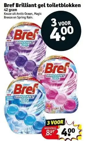Kruidvat Bref brilliant gel toiletblokken aanbieding