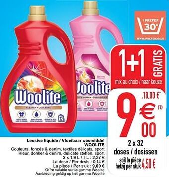 Cora Lessive liquide - vloeibaar wasmiddel woolite aanbieding