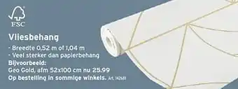 GAMMA Vliesbehang geo gold aanbieding