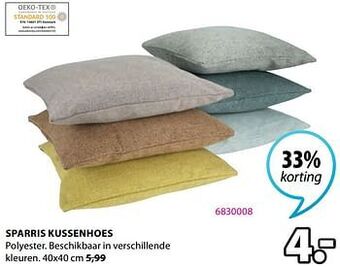 Jysk Sparris kussenhoes aanbieding