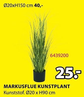 Jysk Markusflue kunstplant aanbieding
