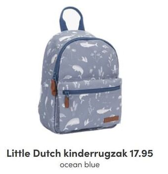 Baby & Tiener Little dutch kinderrugzak ocean blue aanbieding