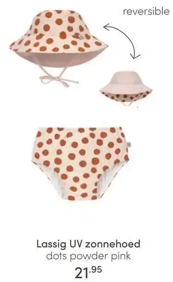 Baby & Tiener Lassig uv zonnehoed dots powder pink aanbieding