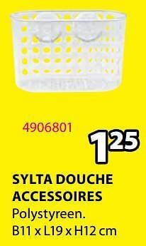 Jysk Sylta douche accessoires aanbieding