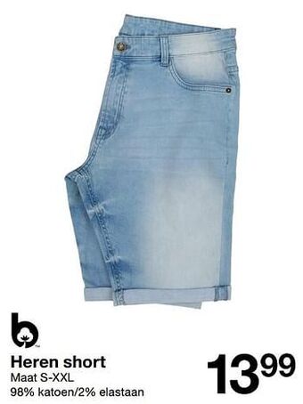 Zeeman Heren short aanbieding