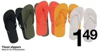 Zeeman Tiener slippers aanbieding