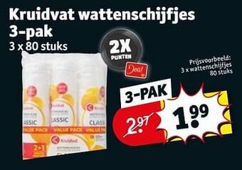 Kruidvat Wattenschijfjes aanbieding