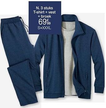 Damart T-shirt + vest + broek aanbieding