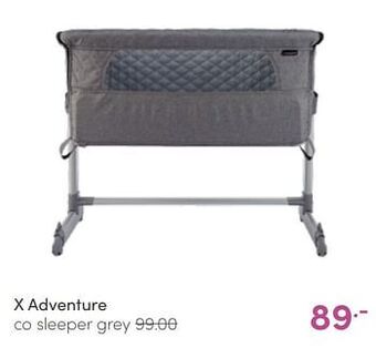 Baby & Tiener X adventure co sleeper grey aanbieding