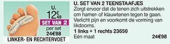 Damart Set van 2 teenstaafjes aanbieding