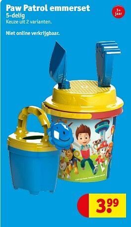 Kruidvat Paw patrol emmerset aanbieding