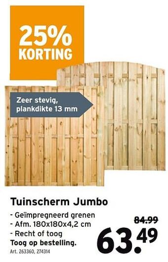 GAMMA Tuinscherm jumbo aanbieding