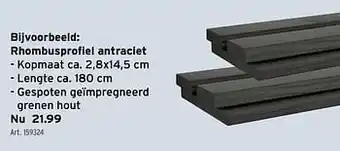 GAMMA Rhombusprofiel antraciet aanbieding