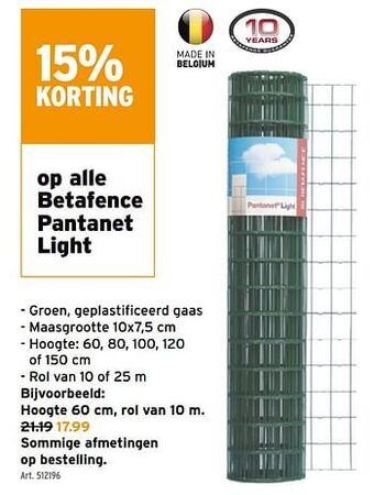 Betafence pantanet light