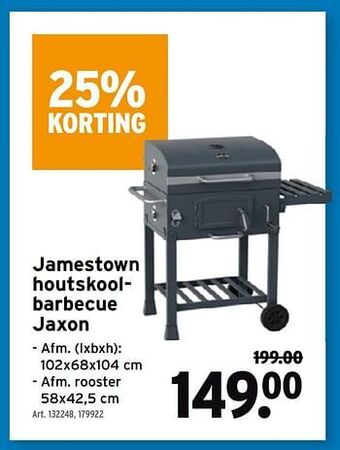 GAMMA Jamestown houtskoolbarbecue jaxon aanbieding