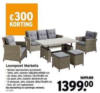 GAMMA Loungeset marbella aanbieding