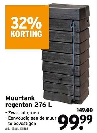 GAMMA Muurtank regenton aanbieding