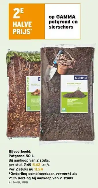 GAMMA Potgrond aanbieding