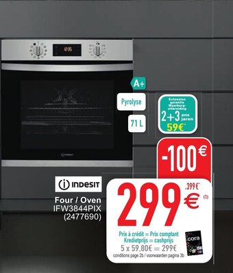 Cora Indesit Four/Oven IFW3844PIX aanbieding
