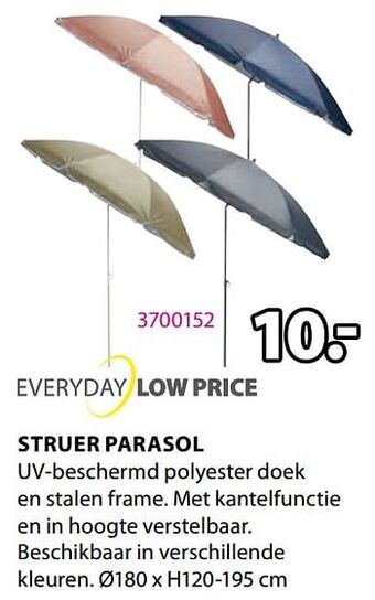 Jysk Struer parasol aanbieding