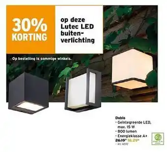 GAMMA Lutec led buitenverlichting doblo aanbieding