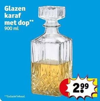 Kruidvat Glazen karaf met dop aanbieding
