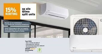 GAMMA Qlima split units type 5232 aanbieding