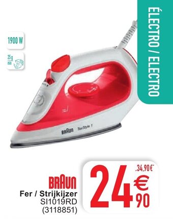 Cora Braun Fer/Strijkijzer SI1019RD aanbieding
