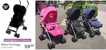 Baby & Tiener Bebies first buggy multi zwart aanbieding