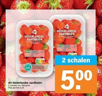 Albert Heijn Ah nederlandse aardbeien aanbieding