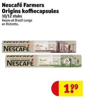 Kruidvat Nescafé farmers origins koffiecapsules aanbieding