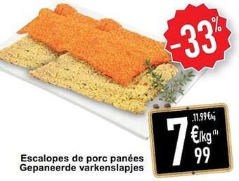 Cora Escalopes de porc panées gepaneerde varkenslapjes aanbieding