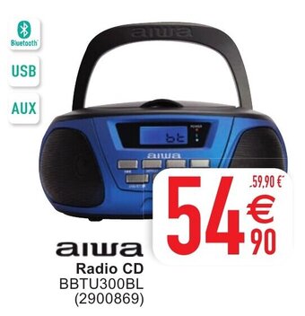 Cora Aiwa Radio CD BBTU300BL aanbieding
