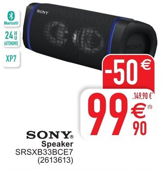 Cora Sony Speaker SRSXB33BCE7 aanbieding