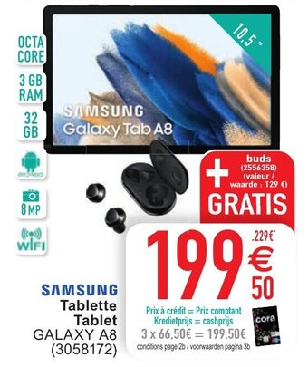 Cora Samsung Tablette Tablet Galaxy A8 aanbieding