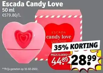 Kruidvat Escada candy love aanbieding