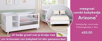 Baby & Tiener Meegroei combi babybedje arizona aanbieding