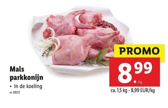 Lidl Mals parkkonijn aanbieding