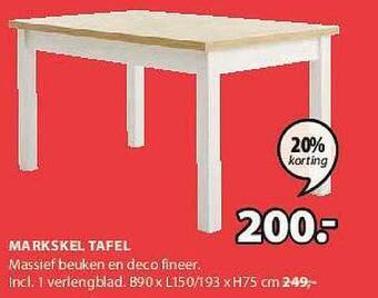 Jysk Markskel Tafel aanbieding