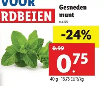 Lidl Gesneden munt aanbieding