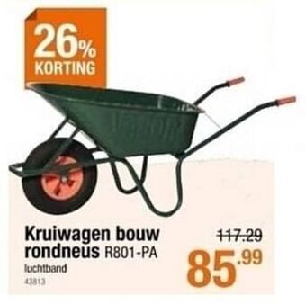 Cevo Kruiwagen bouw rondneus r801-pa aanbieding