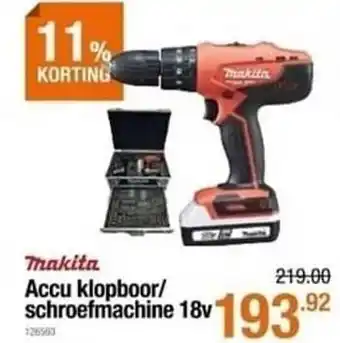 Cevo Makita accu klopboor- schroefmachine 18v aanbieding