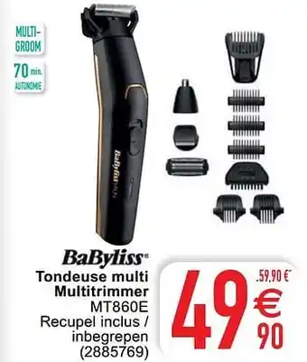 Cora Babyliss tondeuse multi multitrimmer mt860e aanbieding
