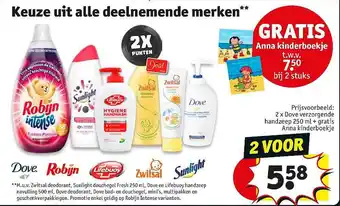 Kruidvat Keuze Uit Alle Deenemende Merken Dove, Robijn, Lifebuoy, Zwitsal, Sunlight aanbieding