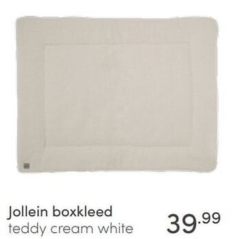 Baby & Tiener Jollein boxkleed teddy cream white aanbieding