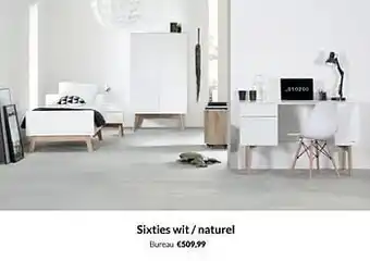 BabyPark Sixties wit - naturel bureau aanbieding