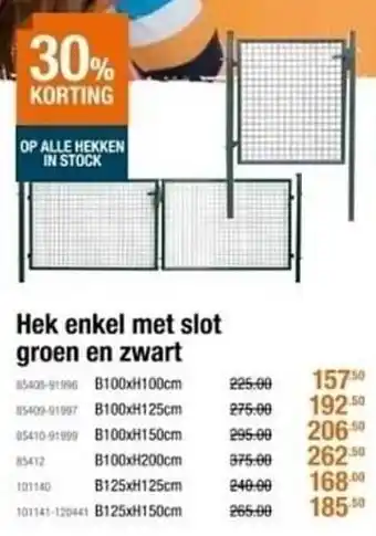 Cevo Hek enkel met slot groen en zwart aanbieding